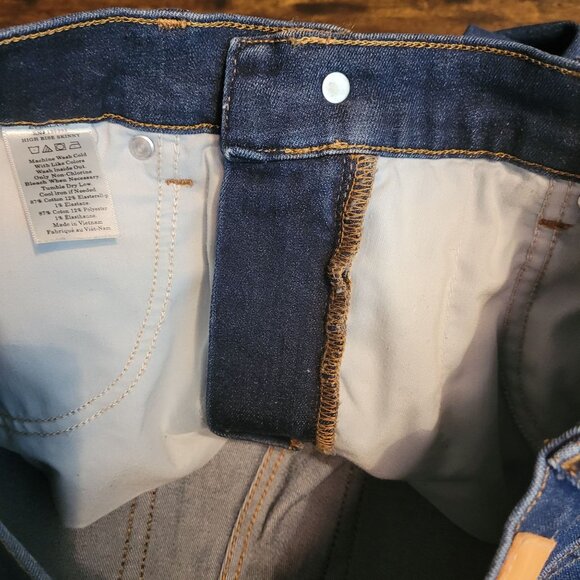 Everlane Jeans Size 29 High Rise Skinny Tummy Control Medium Dark Wash Stretch - Picture 4 of 11